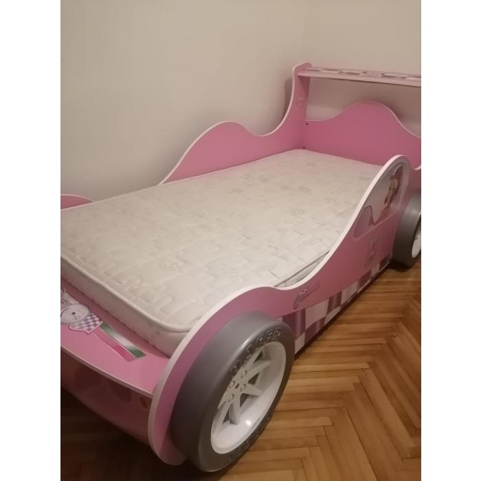 Çilek Araba Yatak - Kız Çocuk
