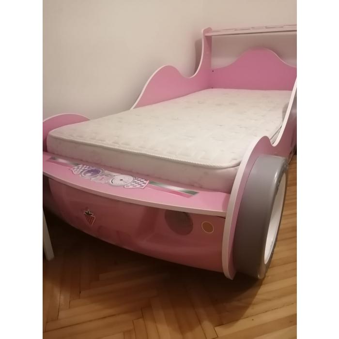 Çilek Araba Yatak - Kız Çocuk