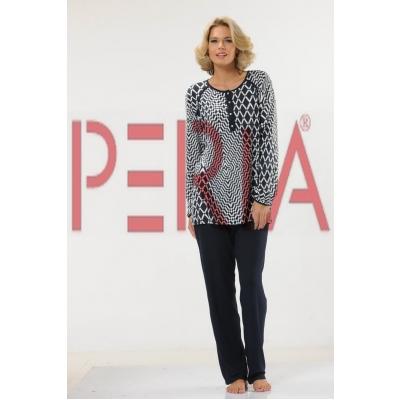 Lacivert Beyaz Büyük Beden Pijama